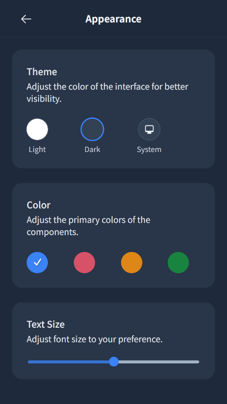 Feature section darkmode mobile