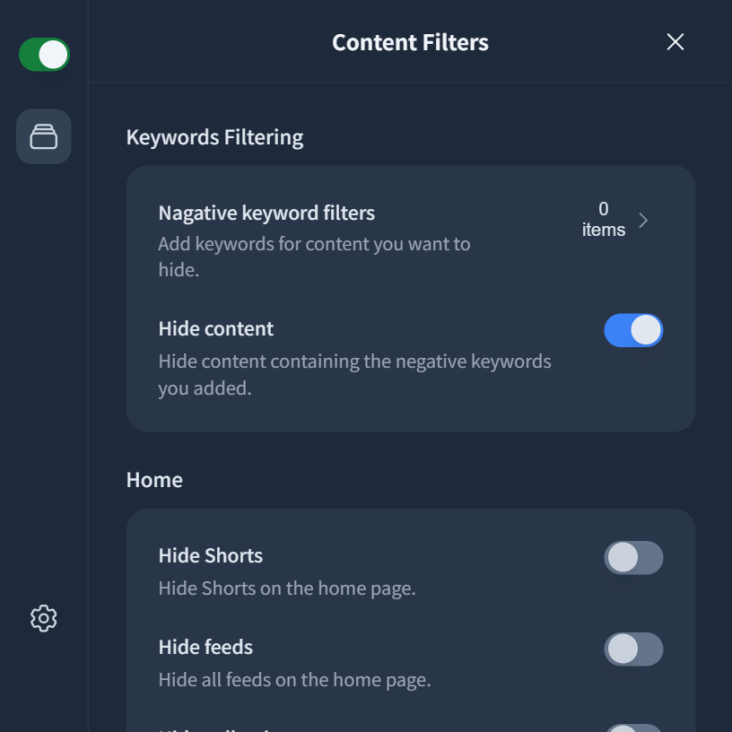 Hero section screenshot desktop dark